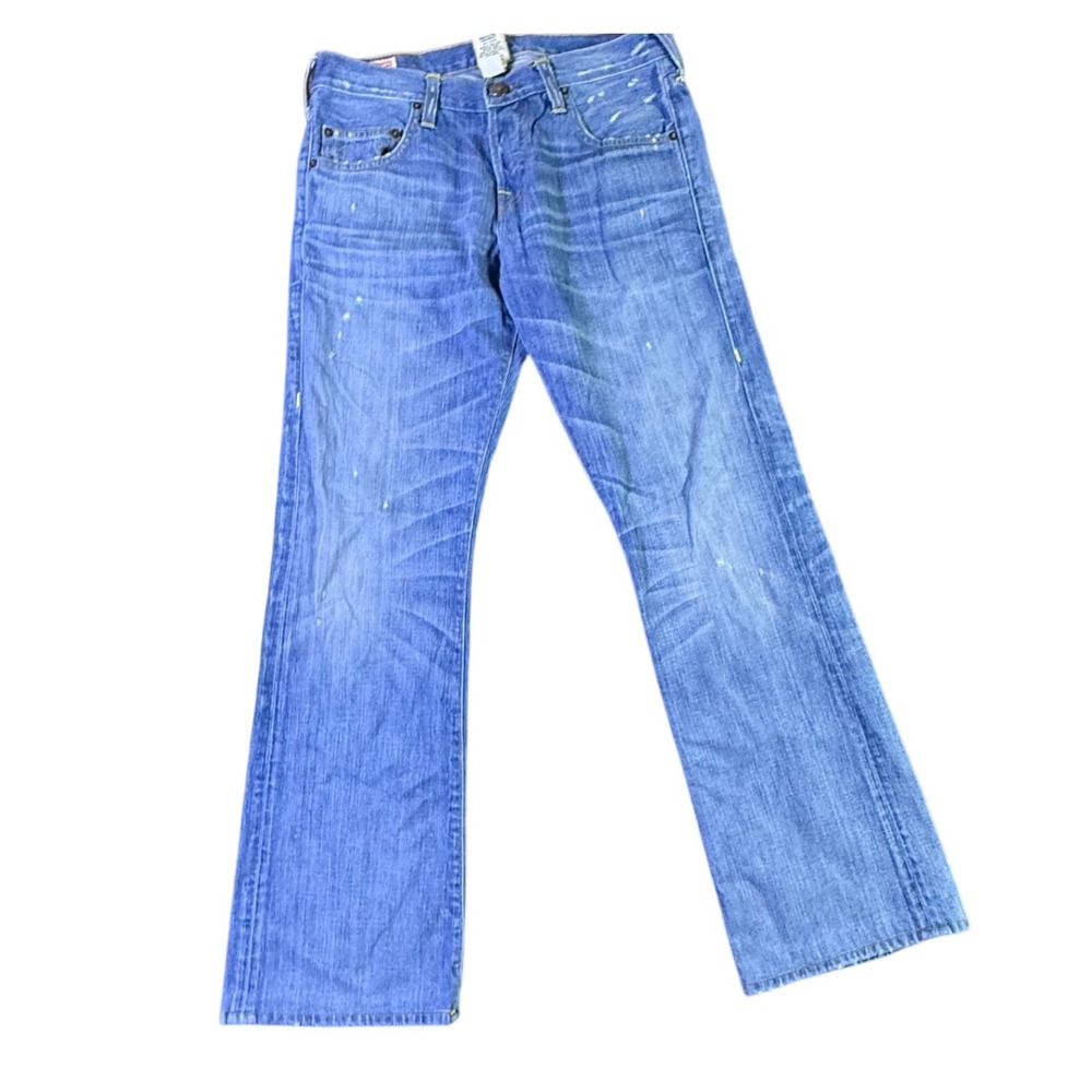 True Religion Brand Jeans Size 3D Blue Wash Straight Leg Denim Pants